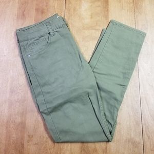 Carbon Olive Green 30x30 Skinny Stretch Pants